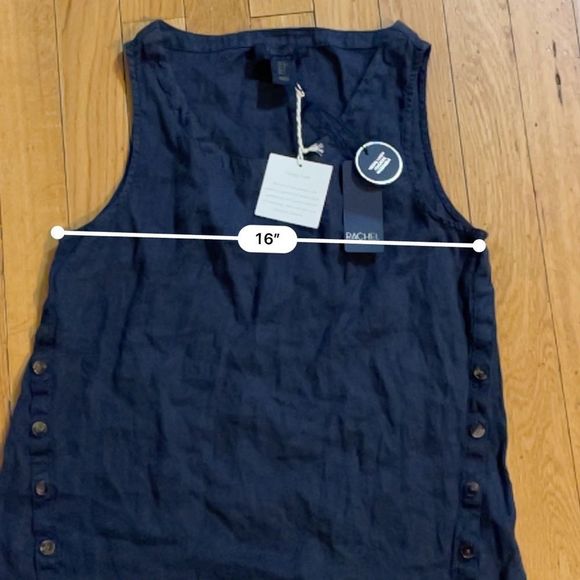 RACHEL Rachel Roy Linen Tank size small in navy - Picture 7 of 7